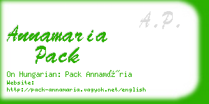 annamaria pack business card